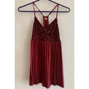 Hollister Babydoll Crushed Velvet Camisole